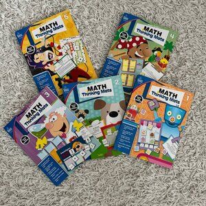 NWOT!  Carson Dellosa Math Education Dry Erase Books - SET OF 5 - Grade 1-5